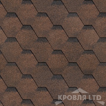 Гибкая черепица Шинглас серия Оптима коллекция Соната цвет Коричневый