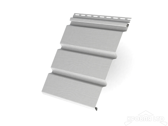Софит тройной пластиковый без перфорации ТН  цвет белый, 3,0 м
