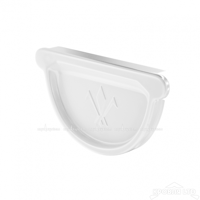 Заглушка желоба для водостока Аквасистем 125/90 RAL 9003 белый