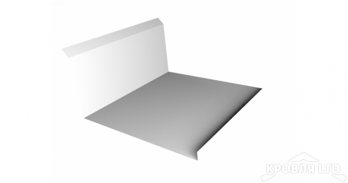 Планка примыкания нижняя 20х122х260х15, Цинк, толщина 0,45