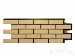 Фасадная панель Grand Line "Клинкерный кирпич"  Design песочный со швом RAL 9005