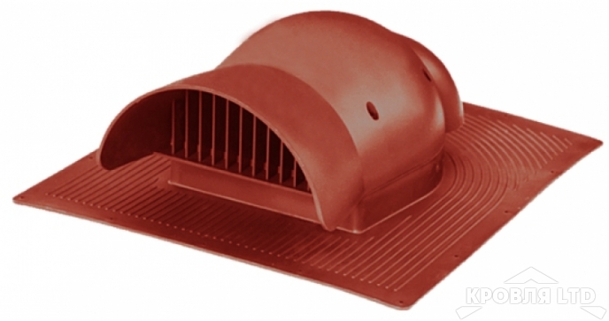 Кровельный вентиль Krovent KTV красный для гибкой черепицы