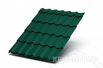 Металлочерепица Ламонтерра X, PURMAN RAL 6005 зеленый мох, толщина 0,5