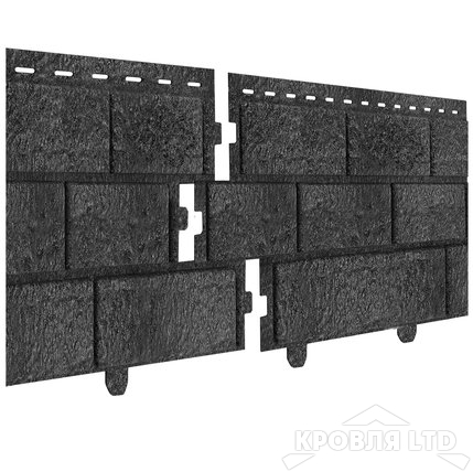 Фасадная панель Ю-ПЛАСТ  "Кирпич" Графитовый