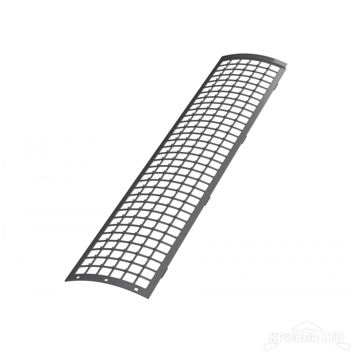 ТН ПВХ D125/82 ММ РЕШЕТКА ЖЕЛОБА ЗАЩИТНАЯ 0,6М СЕРЫЙ  Rall 7024