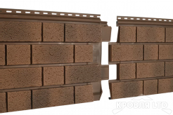 Фасадная панель Ю-ПЛАСТ Стоун Хаус S-Lock Клинкер Балтик Магма