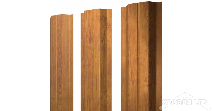 Штакетник П-образный А 0,45 Print-Double Golden Dub