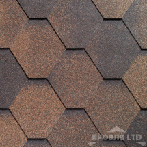 Гибкая черепица Ruflex  серия Премиум коллекция Sota Premium цвет Медный отлив