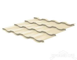 Металлочерепица Банга, Полиэстер RAL 1015 Слоновая кость, толщина 0,5