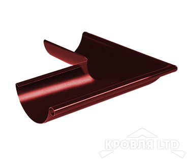 Угол желоба внешний для водостока Foramina PUR 90гр 150мм RAL 3005 красное вино