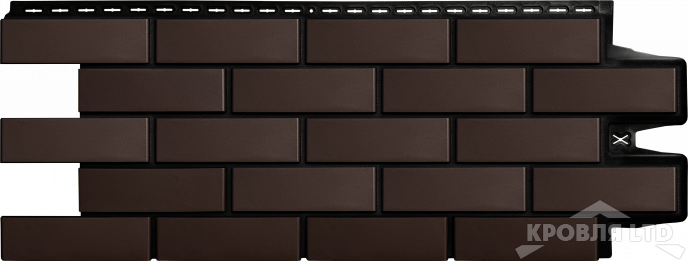 Фасадная панель Grand Line "Клинкерный кирпич"  Design шоколадный со швом RAL 9005