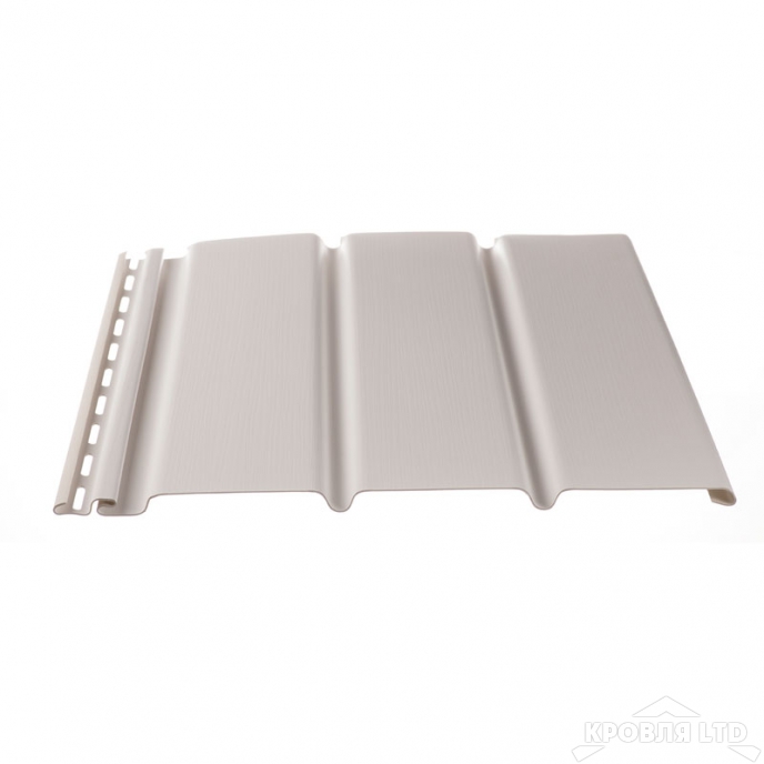 Софит тройной пластиковый без перфорации Döcke Premium цвет пломбир, 3м