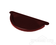 Заглушка торцевая универсальная для водостока Foramina PUR 150мм RAL 3005 красное вино