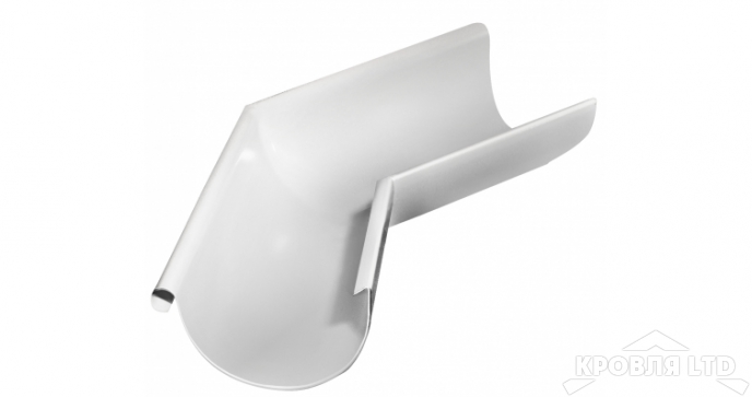 Угол желоба внешний 135 гр Грендлайн 150 мм RAL 9003 белый