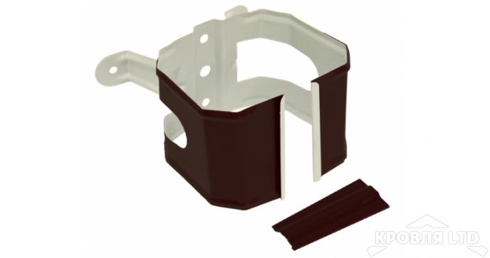 Кронштейн трубы на дерево прямоугольный Vortex 125/90 RR32 темно- коричневый