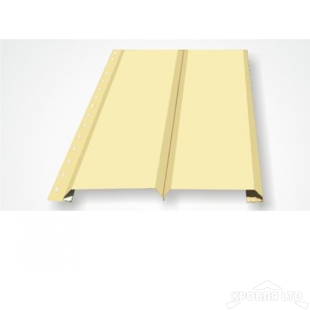 Софит  двойной металлический без перфорации, Полиэстер RAL 1015 светлая слоновая кость, толщина 0,45