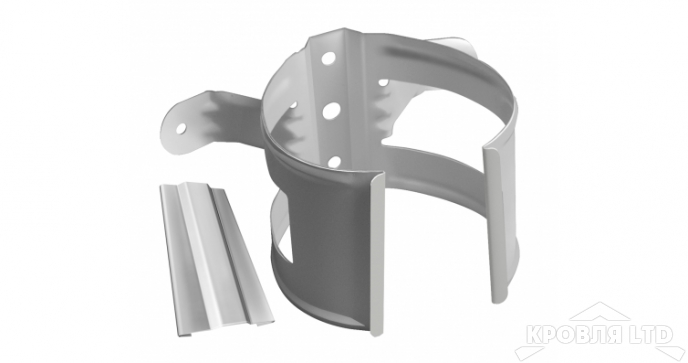 Кронштейн трубы на дерево Грендлайн 90мм RAL 9003 белый