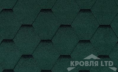 Гибкая черепица Roofshield  серия Family light коллекция Стандарт цвет Зеленый с оттенением