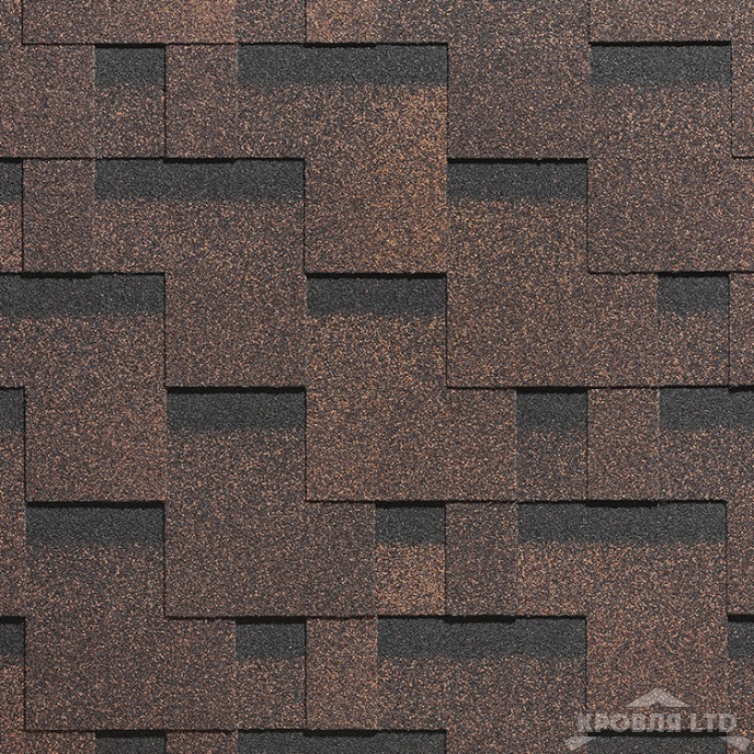 Гибкая черепица Дёке серия STANDARD коллекция Тетрис цвет Коричневый