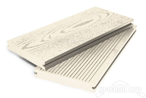 Террасная доска GRAND LINE серия Массив цвет Слоновая кость 22×140x3000