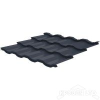 Металлочерепица Геркулес, Полиэстер RAL 7024 Серый графит, Стальной бархат, толщина 0,5