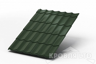 Металлочерепица Ламонтерра X, PURMAN RAL 6007 зеленый бутылочный, толщина 0,5