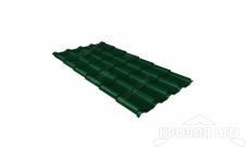 Металлочерепица Камея, VelurХ RAL 6005 зеленый мох, толщина 0,5