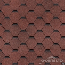 Гибкая черепица Шинглас серия Ультра коллекция Самба цвет Рубин