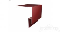 Планка околооконная сложная 200x50, Полиэстер RAL 3009 оксидно-красный, толщина 0,45