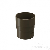 Муфта соединительная для водостока Деке Премиум RAL 8019 каштан