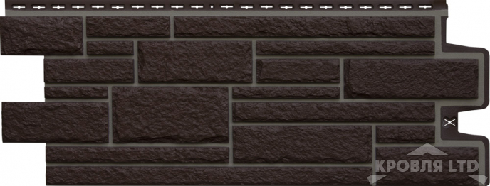 Фасадная панель Grand Line Камелот Design шоколадный со швом RAL 7006