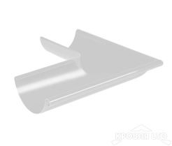 Угол желоба внешний для водостока Foramina PUR 90гр 125 мм RAL 9003 белый
