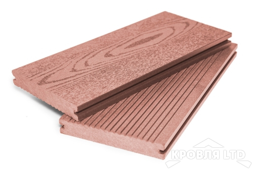 Террасная доска GRAND LINE серия Массив цвет Терракот 22×140x4000