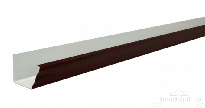 Желоб прямоугольный Vortex 3м 125мм RR32 темно- коричневый