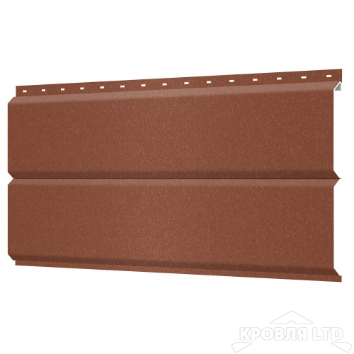 Сайдинг металлический Евробрус RAL8004 Терракотовый Стальной Бархат, толщина 0,5