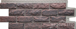 Фасадная панель Grand Line Колотый камень Design Plus кофе с темно-бежевым швом