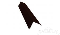 Планка торцевая 80х100, Полиэстер RR 32 темно-коричневый, толщина 0,45
