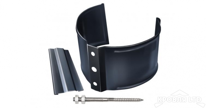 Кронштейн трубы на кирпич Грендлайн  90мм RAL 7024 мокрый асфальт