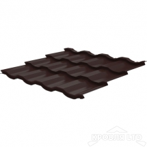 Металлочерепица Банга, Полиэстер RAL 8017 Шоколад, Стальной бархат, толщина 0,5