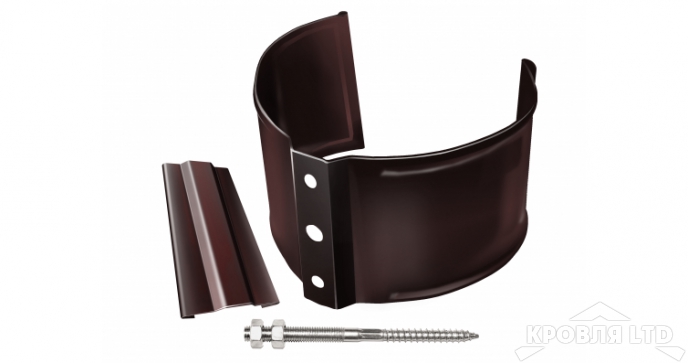 Кронштейн трубы на кирпич Грендлайн 100мм RAL 8017 шоколад