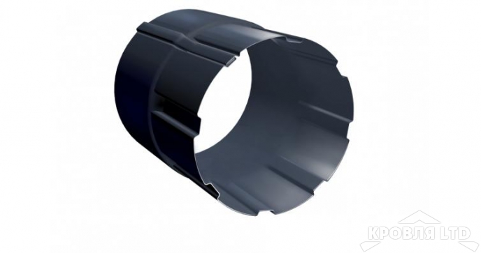 Соединитель трубы Грендлайн 90 мм RAL 7024 мокрый асфальт