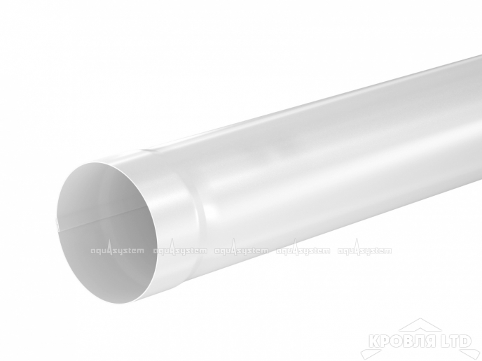 Труба водосточная для водостока Aквасистем 1м 90мм RAL 9003 белый