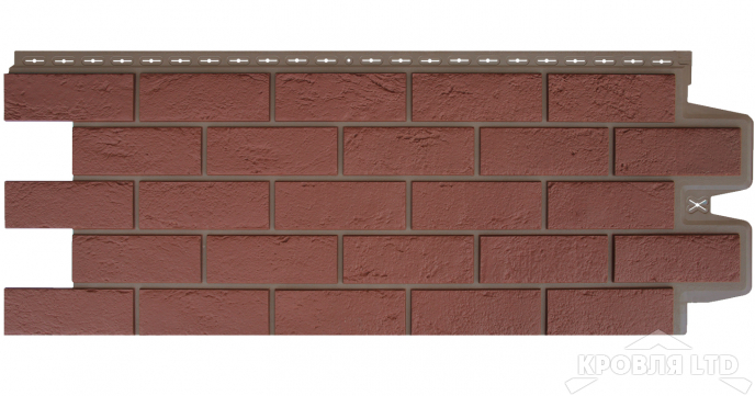 Фасадная панель Grand Line "Состаренный кирпич" Design Plus корица с темно-бежевым швом