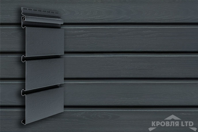 Архитектурный сайдинг GL двухслойный графит 3,0 м