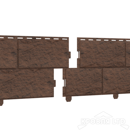 Фасадная панель Ю-ПЛАСТ  "Камень" Жженый