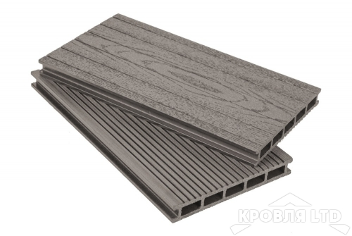 Террасная доска GRAND LINE серия Вельвет и теснение цвет Венге 22×160x3000