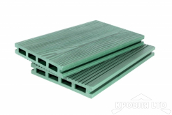 Террасная доска GRAND LINE серия 3Д цвет Зеленый 22×140x4000