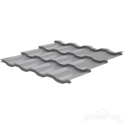 Металлочерепица Банга, Полиэстер RAL 7004 Серый, толщина 0,5