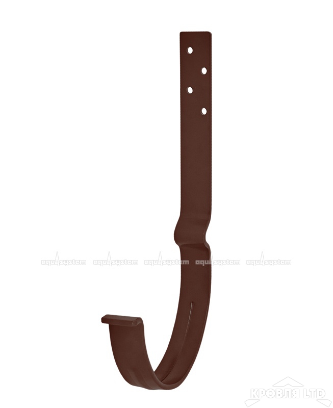 Кронштейн желоба для водостока длинный Аквасистем 150/100 230мм RAL 8017 шоколад