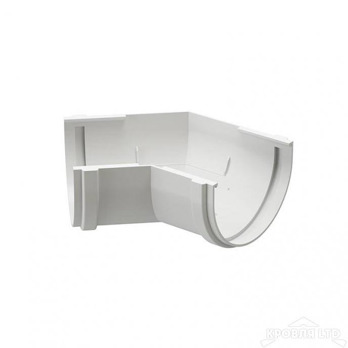 Угол желоба наружный для водостока 135 градусов Деке Премиум  пломбир